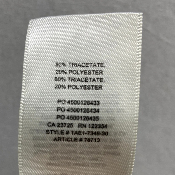 ARITZIA TEN BY BABATON GLISTEN RUCHED SKIRT PEARLY WHITE SATIN SZ 6 - Picture 6 of 8